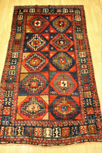 Load image into Gallery viewer, Red Hand Made Geometric Mogan Kazak Carpet Dated 1935