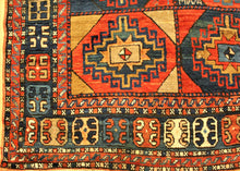 Load image into Gallery viewer, Red Hand Made Geometric Mogan Kazak Carpet Dated 1935