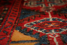 Load image into Gallery viewer, Red Hand Made Geometric Mogan Kazak Carpet Dated 1935