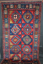 Load image into Gallery viewer, Red Hand Made Geometric Mogan Kazak Carpet Dated 1935