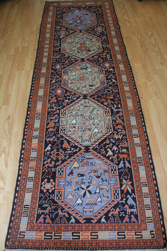 Hand Made Soumak Runner - Lined with Silk